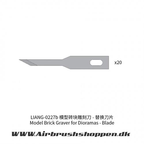 LIANG 0227B - udskiftningsblade til Model Brick Graver 20 styk.